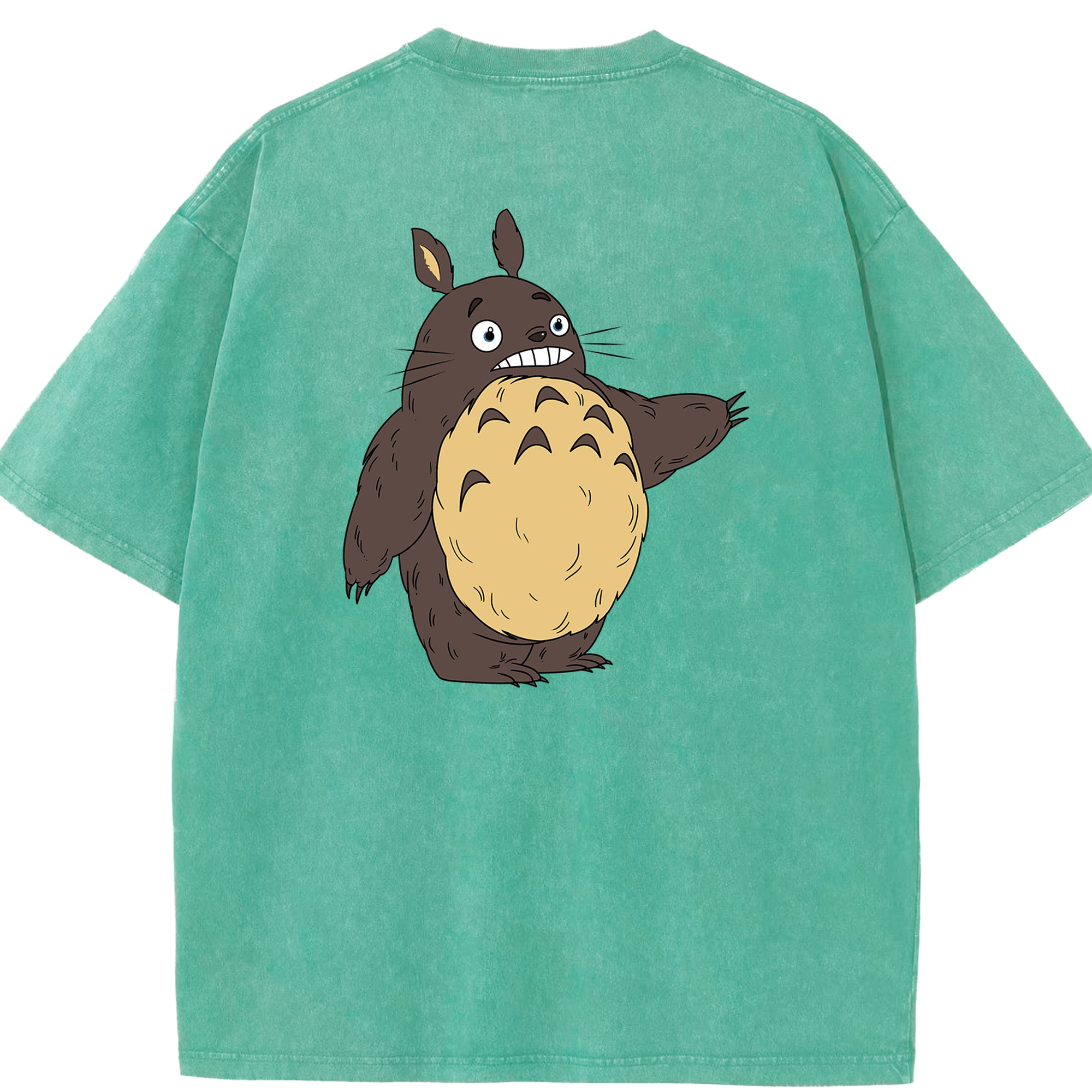 （画像用） となりのトトロ 草壁メイ 草壁サツキ My Neighbor Totoro Satsuki Kusakabe Mei Kusakabe 綿100% ヴィンテージ風 半袖Tシャツ（背面プリント）